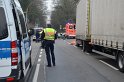 Pklemm Fahrer ueberrollt vom eigenen LKW Verstorben Koeln Dellbrueck Paffratherstr Walterstr P19